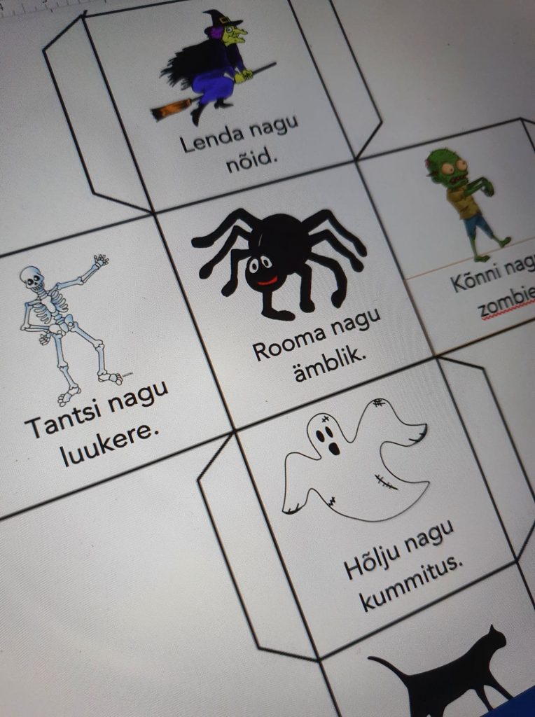 Halloweeni liikumispausi täring